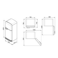 Холодильник двухкамерный 188х80 см Smeg 50's Style FAB50RBL5 черный - 14 фото