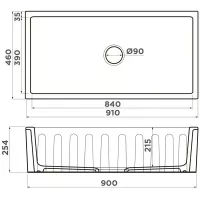 Кухонная мойка 91 см Omoikiri Mikura 91-WH белый глянцевый - 2 фото