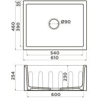 Кухонная мойка 61 см Omoikiri Mikura 61-WH белая - 5 фото