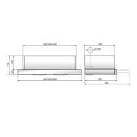 Встраиваемая вытяжка 60х30,7-43 см Elikor Интегра GLASS 60Н-400-В2Д нержавеющая сталь - 2 фото