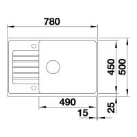 Кухонная мойка 78 см Blanco Zia XL 6 S Compact алюметаллик - 4 фото