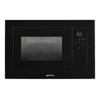 Встраиваемая микроволновая печь 59,5х34 см SMEG Linea FMI120B3 черная - 1 фото