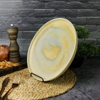 Тарелка обеденная 27 см Porland Stoneware Pearl бежевая - 4 фото