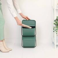 Ведро для мусора 20 л Brabantia Sort & Go зеленое - 5 фото