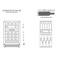 Встраиваемый винный шкаф на 38 бутылок Dunavox Flow DAUF-38.100DB черный - 4 фото