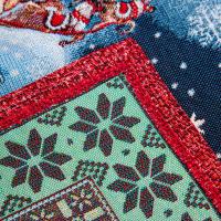 Скатерть 100х100 см Mix&Match Новогодний гость красная - 5 фото