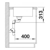 Кухонная мойка 54,3 см Blanco Subline 500-IF SteelFrame белая - 1 фото