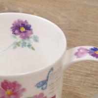 Кружка 350 мл Dunoon Orkney Floral Shimmer розовая - 3 фото