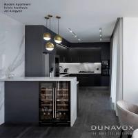 Встраиваемый винный шкаф на 19 бутылок Dunavox Flow DAUF-19.58B черный - 5 фото