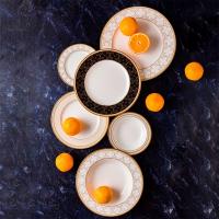 Тарелка обеденная 28 см Noritake Trefolio Gold белая - 7 фото
