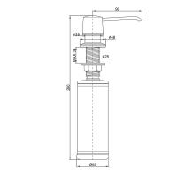 Дозатор 350 мл Paulmark Sauber Metallum BR бронза - 3 фото