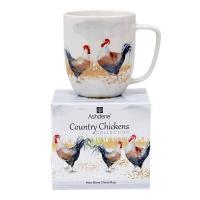 Кружка 8,1 см 350 см Ashdene Country Chickens белая - 2 фото