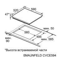 Электрическая варочная панель 59 см Maunfeld CVCE594PBK черная - 7 фото