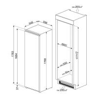 Встраиваемая морозильная камера 177х56 см Smeg S8F174DNE белый - 3 фото