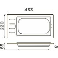 Контейнер для мойки 22x43,3 см 9,4 л Omoikiri DC-01-1-IN нержавеющая сталь - 2 фото