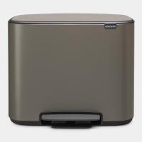 Мусорный бак с педалью 36 л Brabantia Bo Pedal Bin платиновый - 4 фото