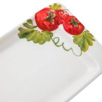 Сервировочное блюдо 30х10 см Edelweiss Томаты белое - 3 фото
