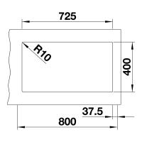 Кухонная мойка 75,5 см Blanco Subline 430/270-U черная - 3 фото