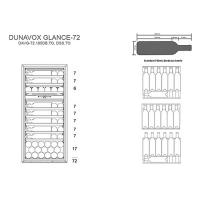 Встраиваемый винный шкаф на 72 бутылки Dunavox Glance DAVG-72.185DSS.TO стальной - 3 фото