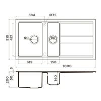 Кухонная мойка 100 см Omoikiri Solidity Kitagawa 100-2-GB графит - 4 фото