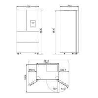 Холодильник French door 183х83,6 см Kaiser KS 80425 EM черный - 10 фото