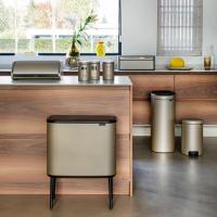 Мусорный бак с педалью 20 л Brabantia NewIcon шампань - 8 фото