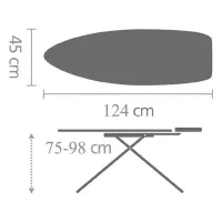 Гладильная доска 124х45 см Brabantia черная - 4 фото