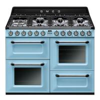 Варочный центр 110 см Smeg Victoria TR4110AZ голубой - 5 фото