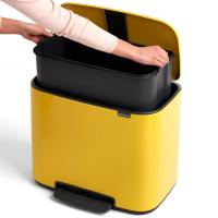 Мусорный бак 36 л Brabantia Bo Pedal Bin желтый - 6 фото