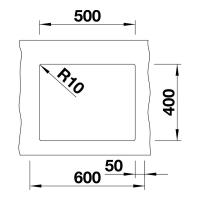 Кухонная мойка 53 см Blanco Subline 500-U черная - 3 фото