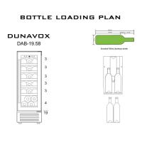 Встраиваемый винный шкаф на 19 бутылок Dunavox DAU-19.58W белый - 3 фото