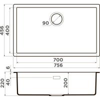 Кухонная мойка 75,6 см Omoikiri Yamakawa 75T-U/I-WH белая - 2 фото