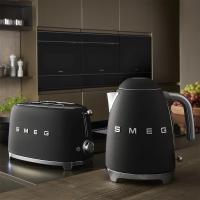 Тостер на 2 ломтика Smeg 50's Style TSF01BLMEU матовый черный - 2 фото