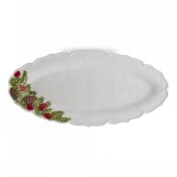 Сервировочное блюдо 39,5х19х3,3 см Bordallo Pinheiro Christmas Garland белое - 1 фото