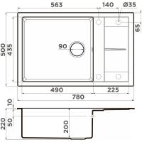 Кухонная мойка 78 см Omoikiri Sumi 78A-LB-GB графит - 2 фото