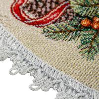 Подстановочная салфетка 45 см Mix&Match Home Рождественский Венок бежевая - 4 фото