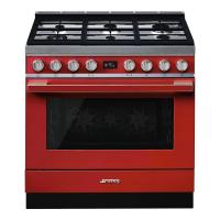 Варочный центр 90 см Smeg Portofino CPF9GPR красный - 3 фото