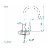 Смеситель Alveus Vela-P CHR хром - 3 фото