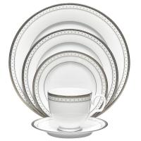 Тарелка закусочная 21 см Noritake Rochester Platinum белая - 2 фото