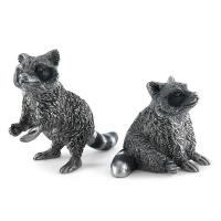 Набор для соли и перца Еноты 10,2 см Vagabond House Woodland Creatures 2 пр оловянный - 2 фото