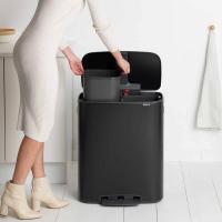 Мусорный бак 2x30 л Brabantia Bo Touch Bin черный - 7 фото