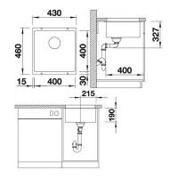 Кухонная мойка 43 см Blanco Rotan 400-U кофе - 1 фото