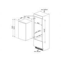 Встраиваемый холодильник 122,5х54 см SMEG Universal S4C122E белый - 1 фото