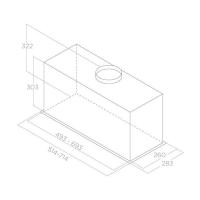 Встраиваемая вытяжка 71 см Elica Live Lane MBL/A/72 черная - 4 фото