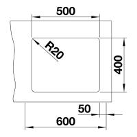 Кухонная мойка 53 см Blanco Etagon 500-U черная - 5 фото