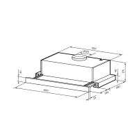 Встраиваемая вытяжка 60х28 см LEX Fullmetall Honver 2M 600 White белая - 2 фото