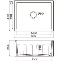 Кухонная мойка 61 см Omoikiri Mikura 61-WH белый глянцевый - 2 фото