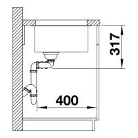 Кухонная мойка 75,5 см Blanco Subline 430/270-U черная - 6 фото