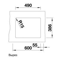 Кухонная мойка 54,3 см Blanco Subline 500-U черная - 3 фото