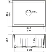 Кухонная мойка 61 см Omoikiri Mikura 61-PE pebble - 2 фото